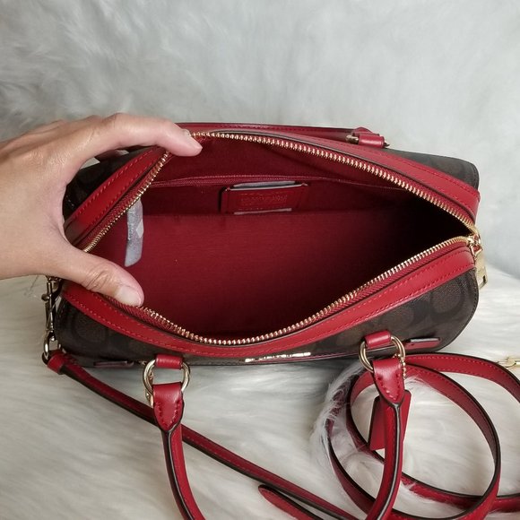 COACH ROWAN SATCHEL IN SIGNATURE CANVAS - Picture 4 of 6